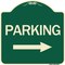 Signmission Parking With Right Arrow Heavy-Gauge Aluminum Architectural Sign, 18" x 18", G-1818-24623 A-DES-G-1818-24623 - alternate 1